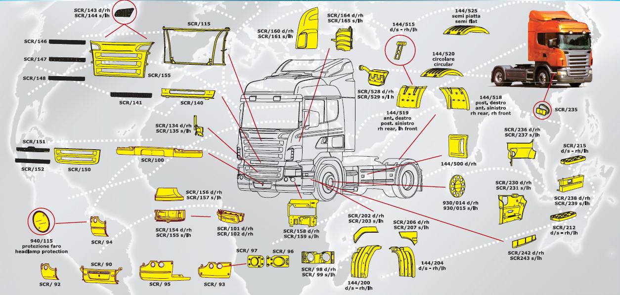 Груз часть 5. Название деталей кабины тягача Scania. Схемы деталей кабины КАМАЗ 5490. Каталог запчастей грузовиков Скания р380. Техническое устройство тягача Скания.