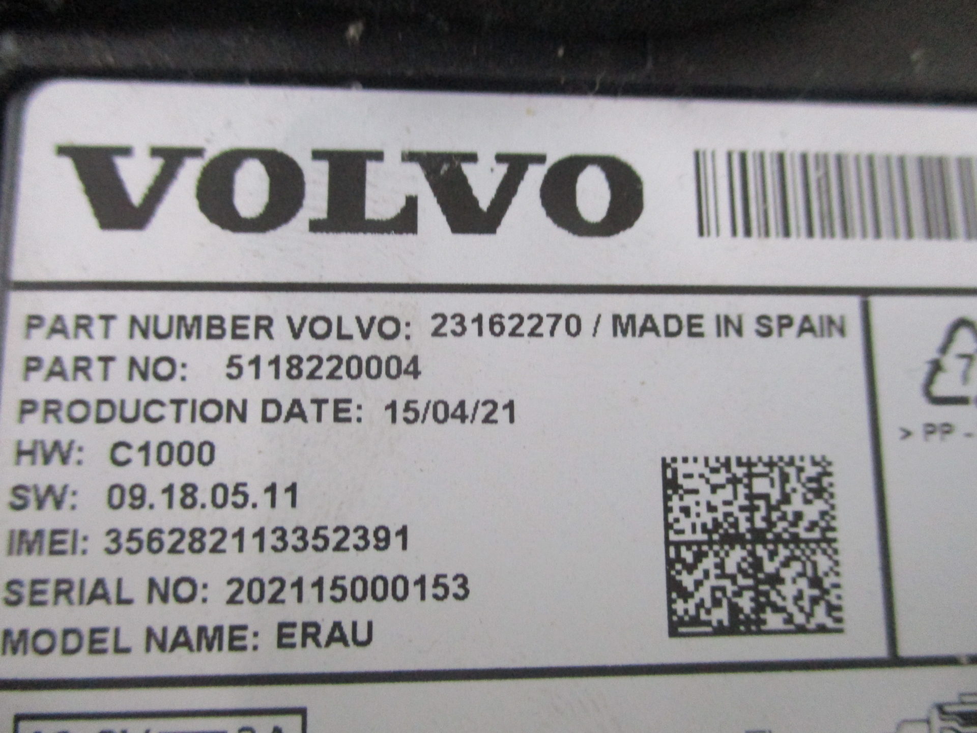 Блок управления Volvo 114052403018 ERAU (Глонасс) (ТЦИ) — фото 3
